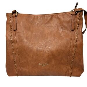 Darcy‎ Marks London Brown Vegan Leather Studded Crossbody Tassel Shoulder Bag